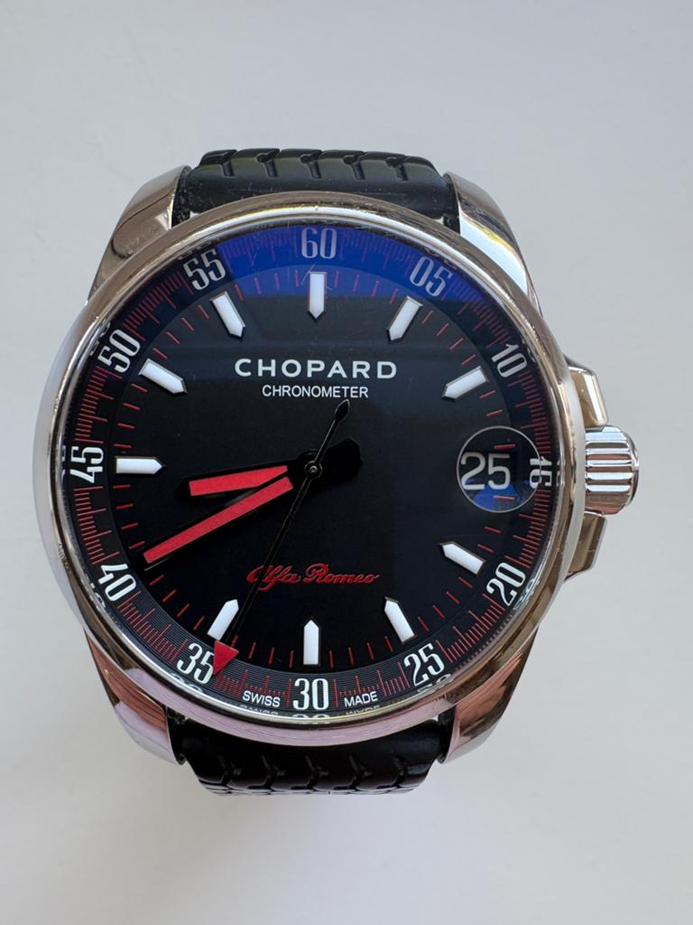 CHOPARD MILLE MIGLIA 8997 ALFA ROMEO, Overige merken, Gebruikt, Staal, Polshorloge