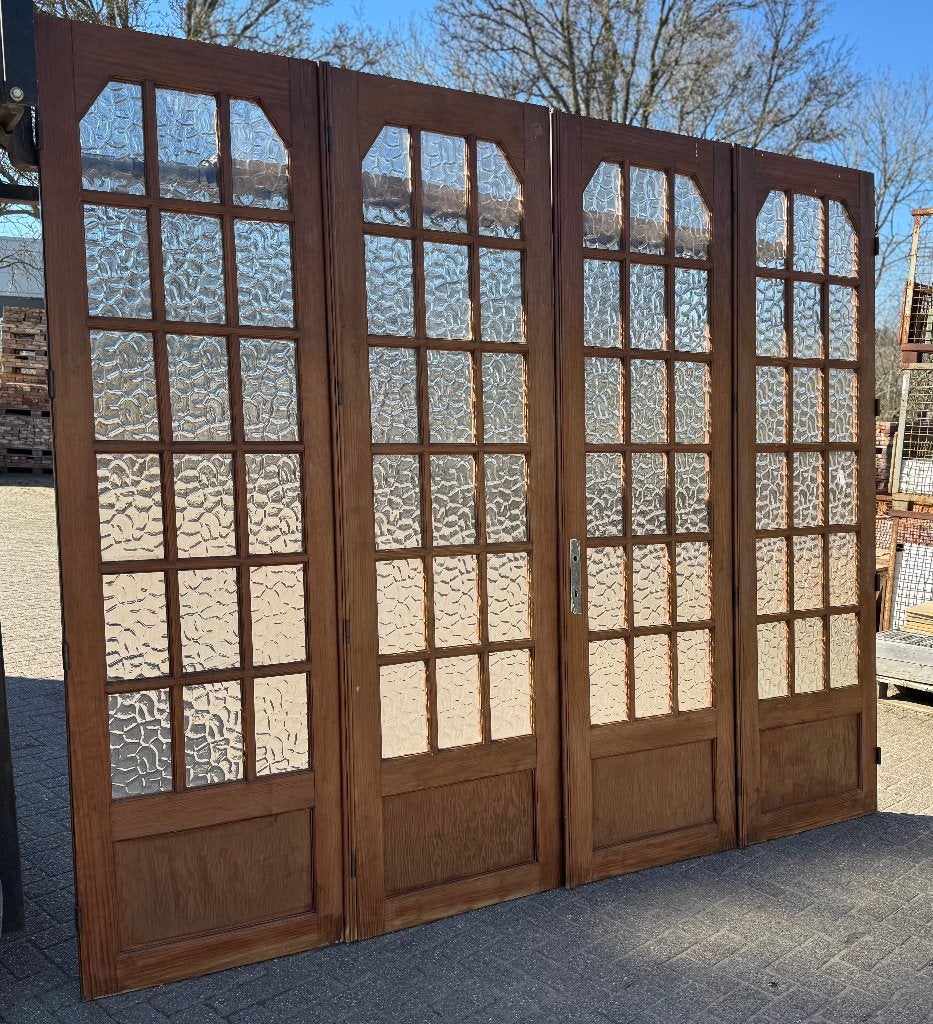 4-delige openslaande glas in lood deuren 253x306cm., Ophalen
