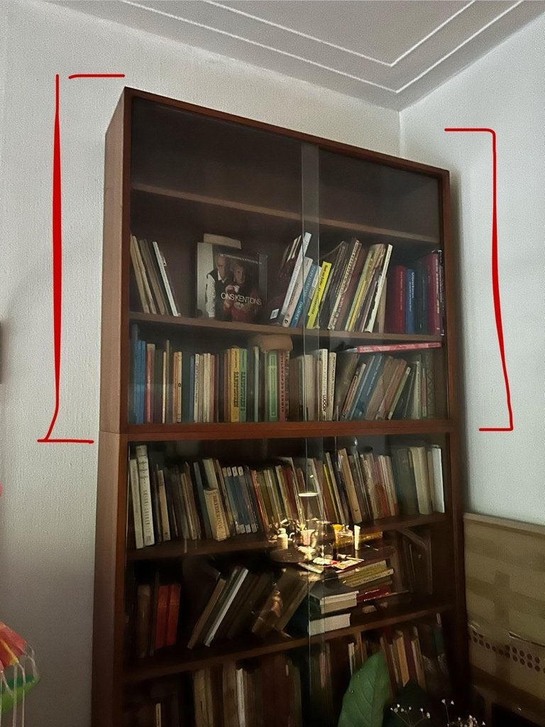 Boekenkast met glazen schuifdeuren - 80x100cm, Met deur(en), Glas, 50 tot 100 cm, Zo goed als nieuw