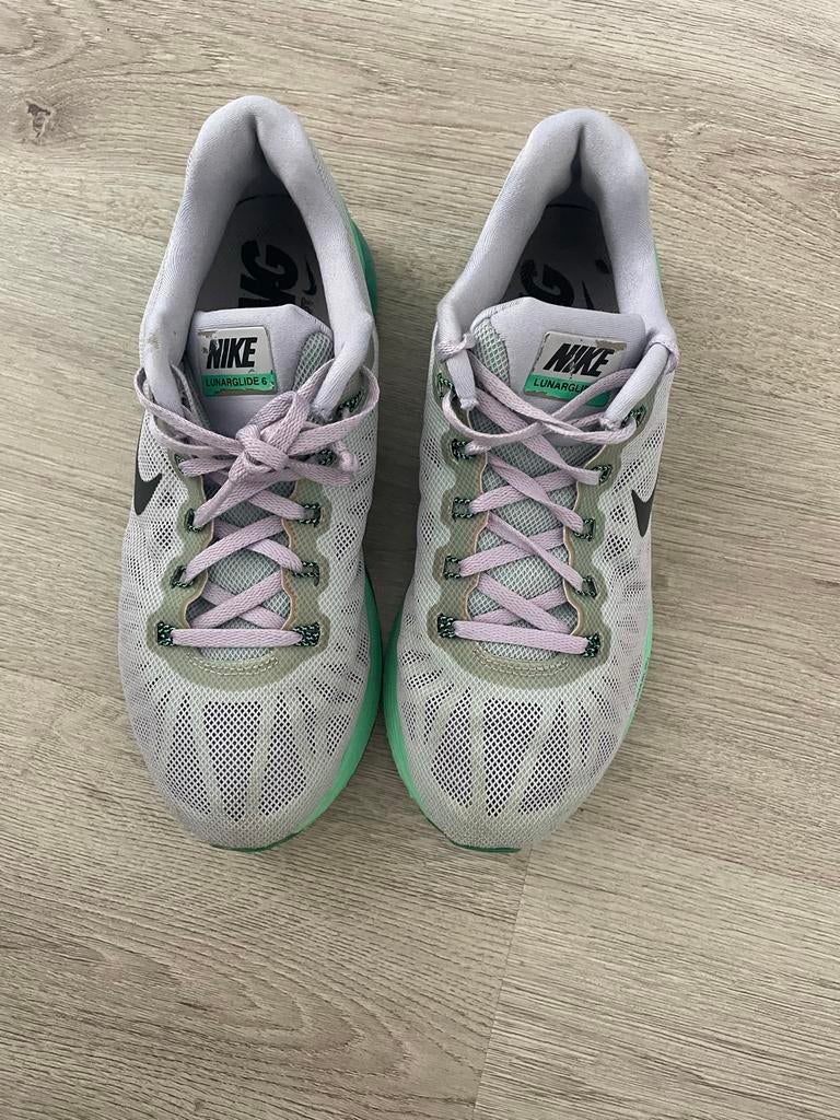 Nike Lunarglide 6 hardloopschoenen - Maat 38.5, Ophalen of Verzenden, Gedragen, Grijs, Sneakers of Gympen