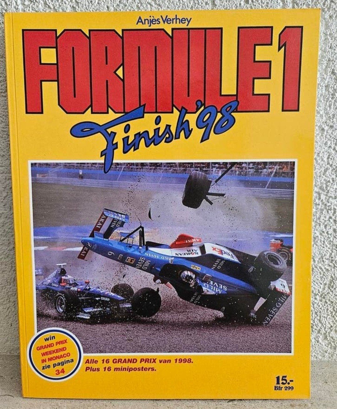 Formule 1 Finish '98 Boek - Anjes Verhey, Ophalen of Verzenden, Zo goed als nieuw, Algemeen, Anjes Verhey