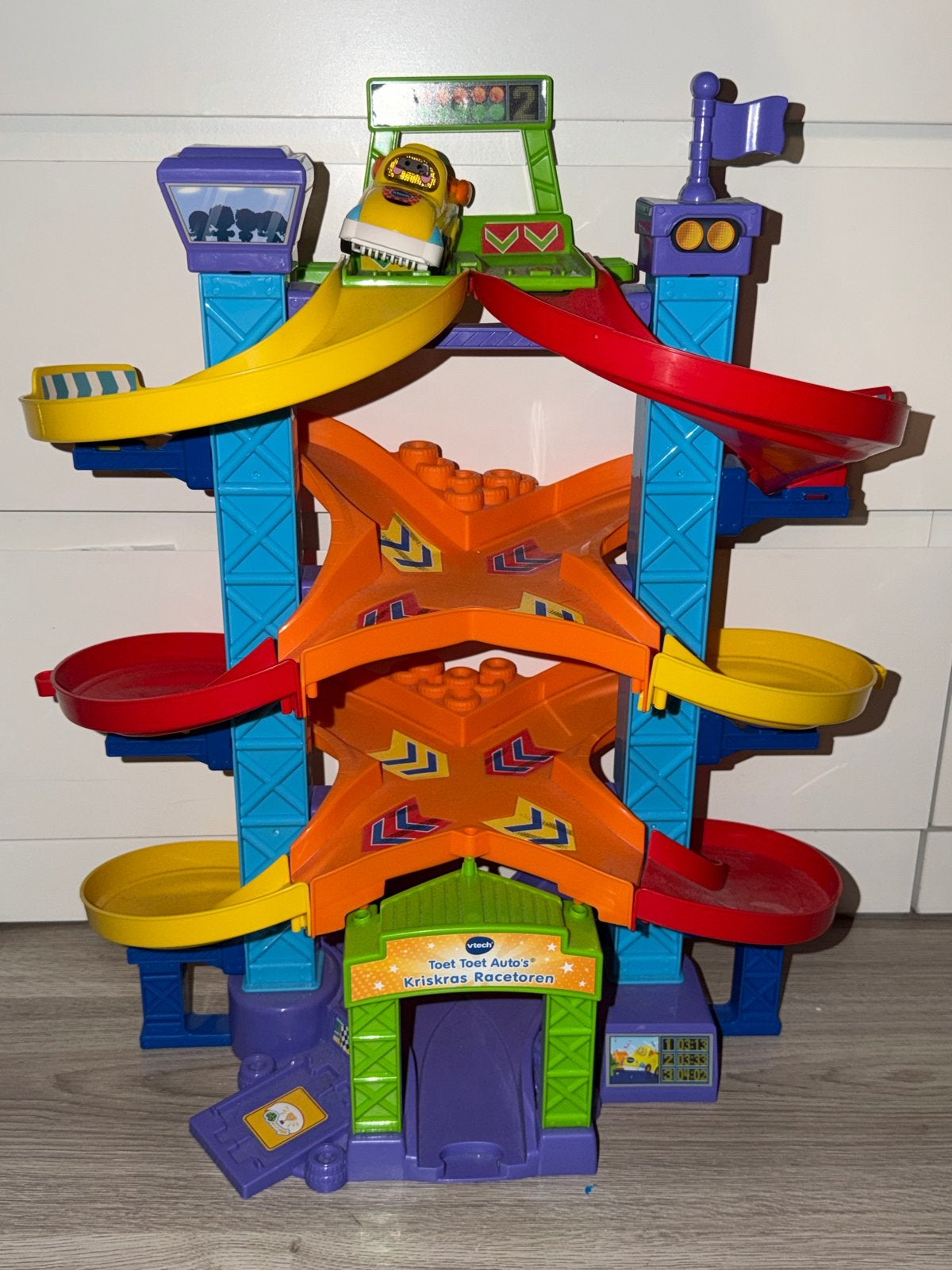 VTech Toet Toet Auto's KrisKras Racebaan (mist 2 vlaggen), Ophalen of Verzenden, Gebruikt