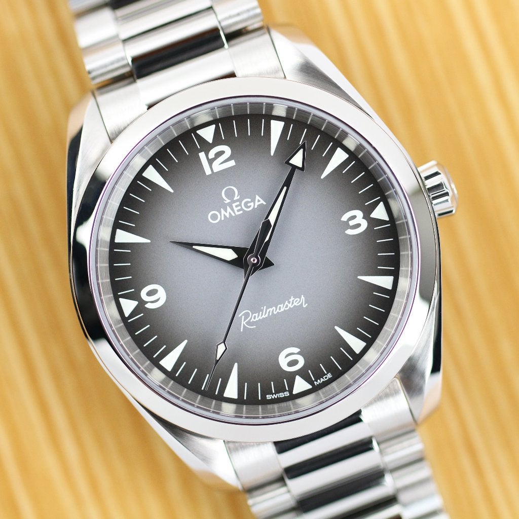 Omega Seamaster Railmaster 38 (Goed/ 2025), Staal, Gebruikt, Staal, Polshorloge