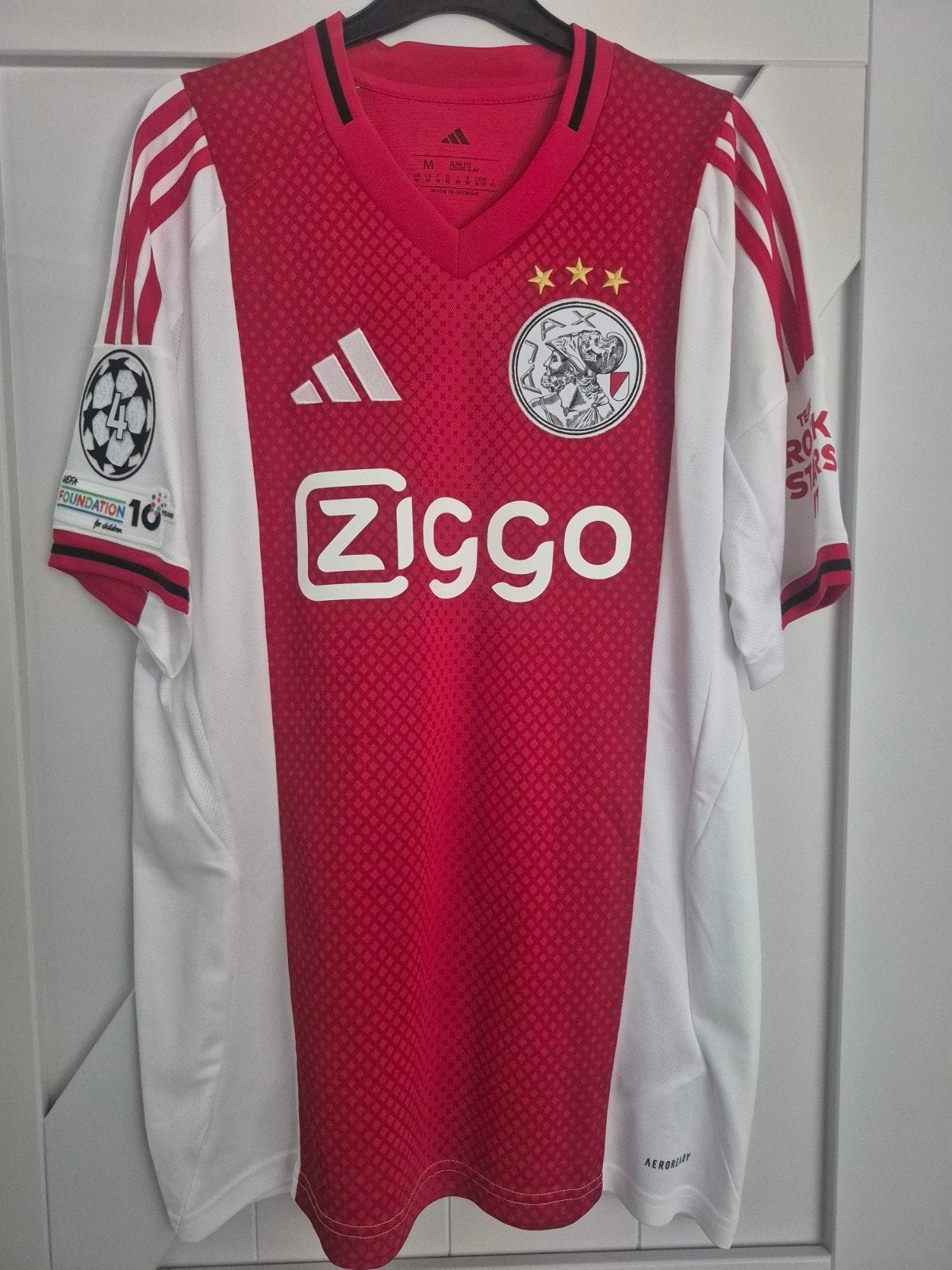 Match worn ajax Davy Klaassen ajax-olympiakos, Maat M, Ophalen of Verzenden, Zo goed als nieuw, Shirt