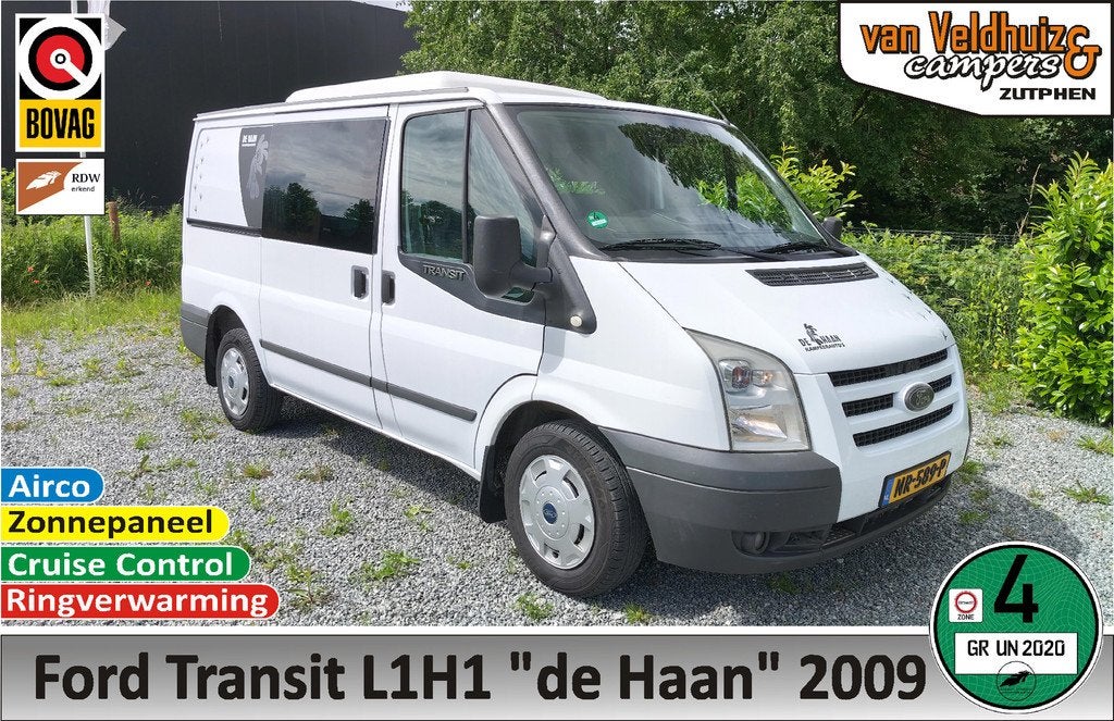 Ford Transit L1H1 "de Haan" NL-buscamper, Buscamper of Camperbus, Tot en met 2, Bedrijf, Ford