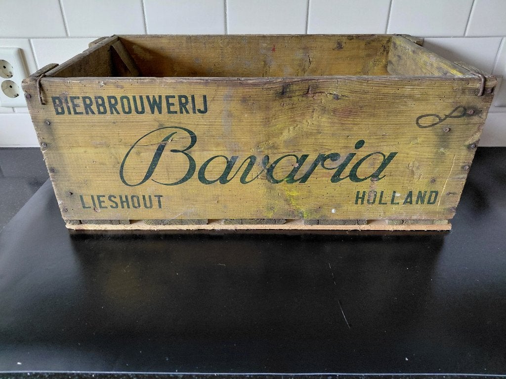 Oud houten Bavaria krat, Ophalen