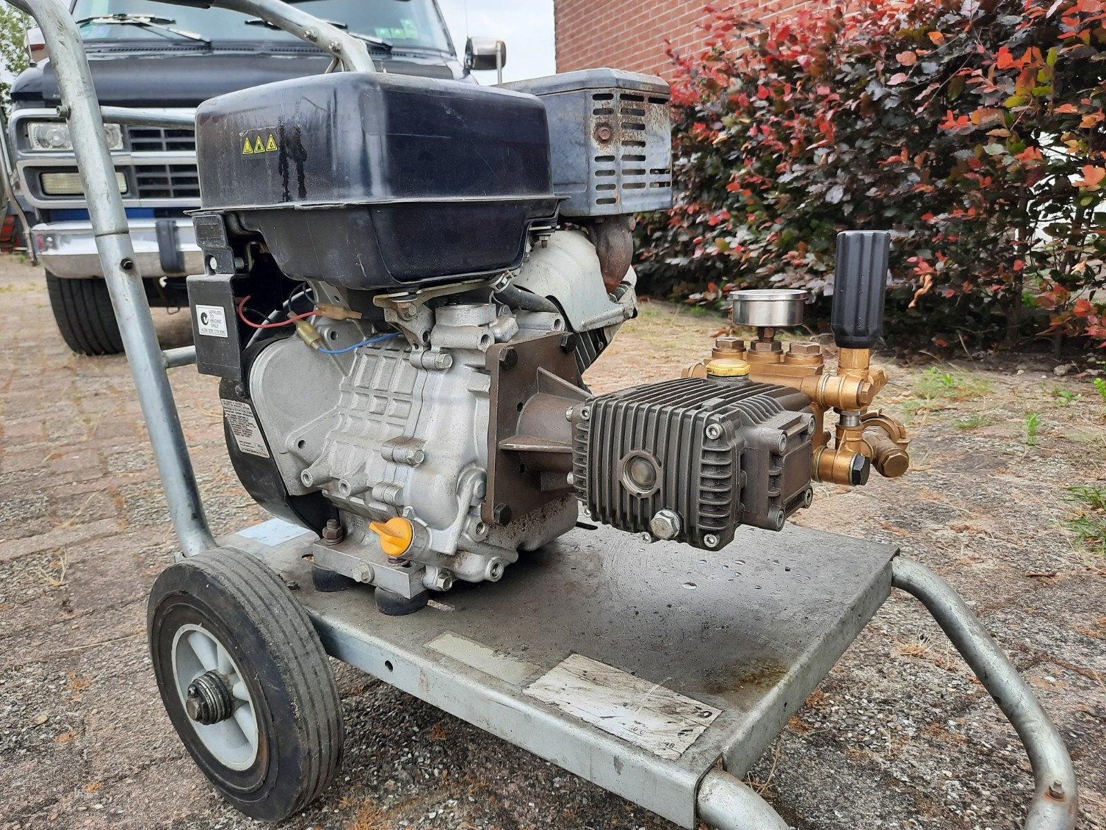 Hogedrukreiniger Briggs & Stratton - Motor goed, pomp defect, Tuin en Terras, Hogedrukreinigers, Ophalen, Gebruikt, Benzine, Briggs & Stratton