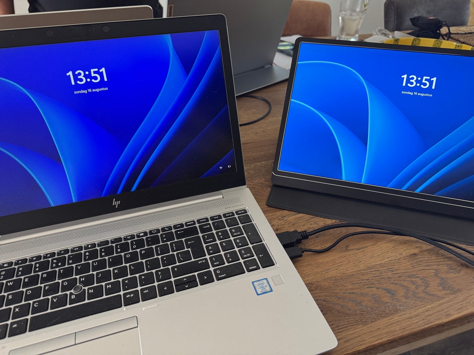 Draagbare monitor 15.6 inch Full HD met hoes en kabels, Gaming, HDMI, Full HD, Ophalen of Verzenden