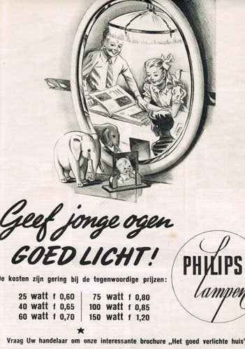 PHILIPS - ADVERTENTIES UIT TIJDSCHRIFT 1949, Ophalen of Verzenden, 1940 tot 1960, Knipsel(s)