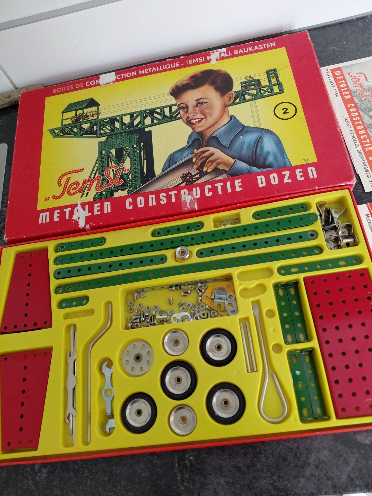 Vintage Temsi Metalen Constructie Dozen - Bouwdoos, Ophalen of Verzenden, Gebruikt, Overige merken
