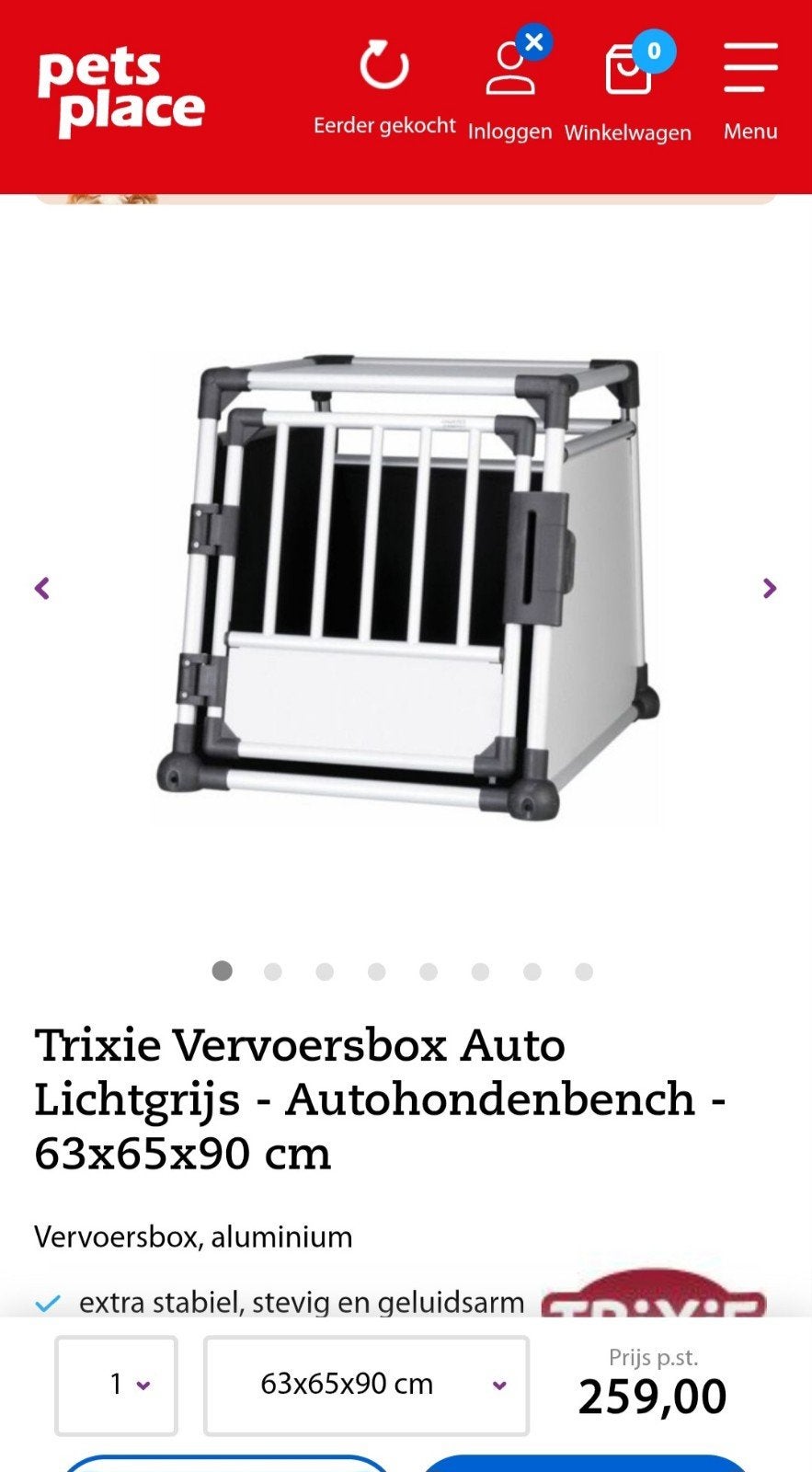 trixie autobench, Ophalen, Zo goed als nieuw