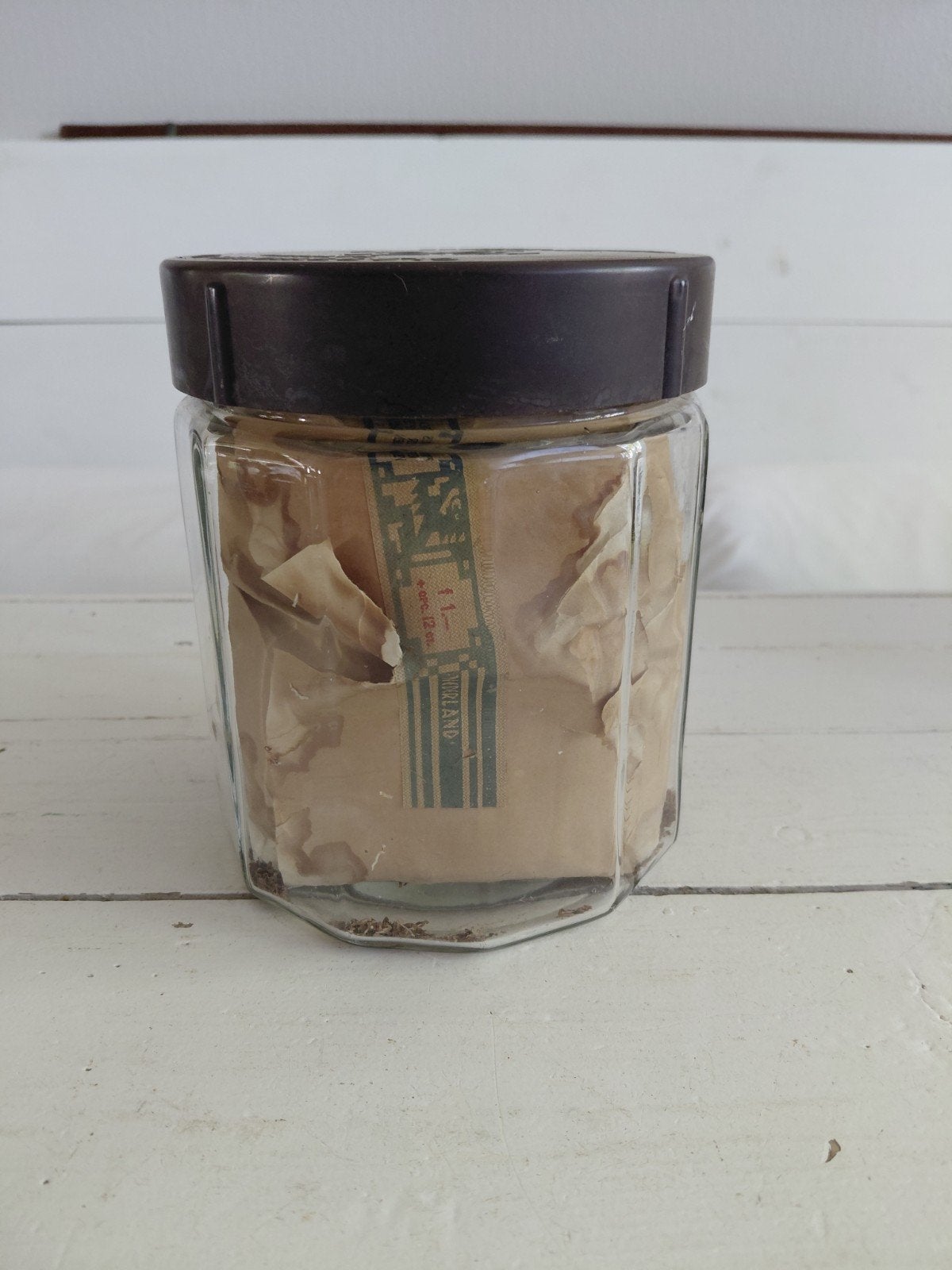 glazen pot met deksel van bakeliet, Antiek en Kunst, Ophalen of Verzenden
