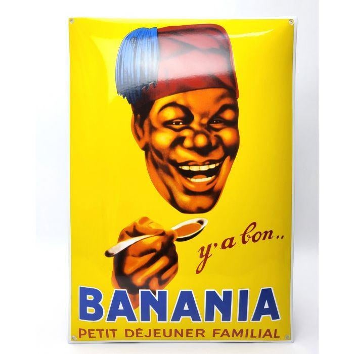 Banania zwaar emaillen reclame decoratie bord retro verzamel, Verzamelen, Reclamebord, Ophalen of Verzenden, Zo goed als nieuw