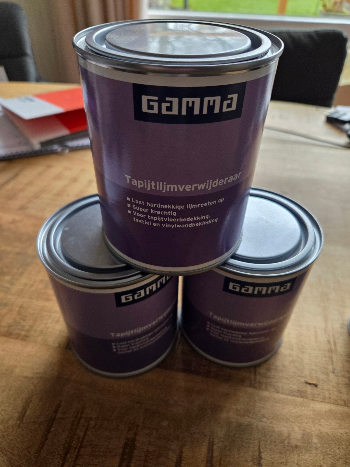Gamma TapijtLijmverwijderaar 3 blikken NIEUW, Ophalen of Verzenden, Nieuw