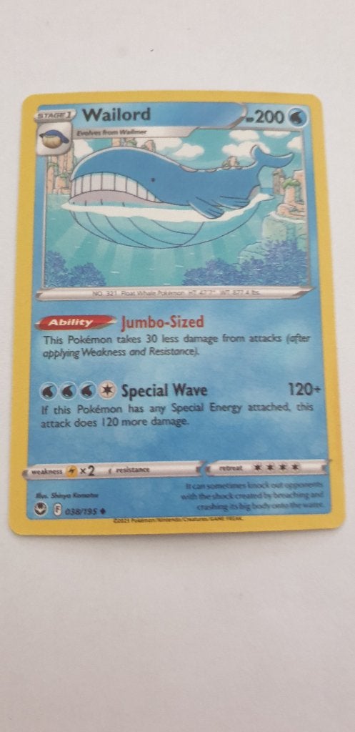 3007 pokemon 038/195 wailord, Hobby en Vrije tijd, Verzamelkaartspellen | Pokémon, Verzenden, Nieuw