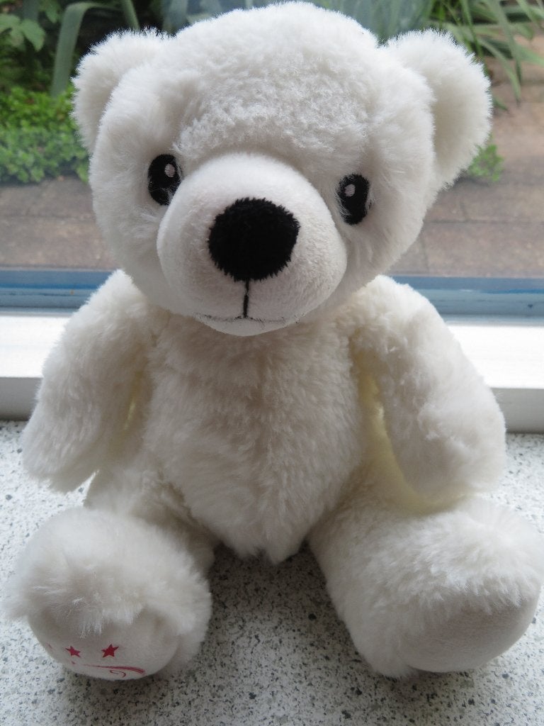 Witte Beer Ice Bear met AJAX AMSTERDAM logo op voetzool, Beer, Ophalen of Verzenden, Zo goed als nieuw, Wasbaar