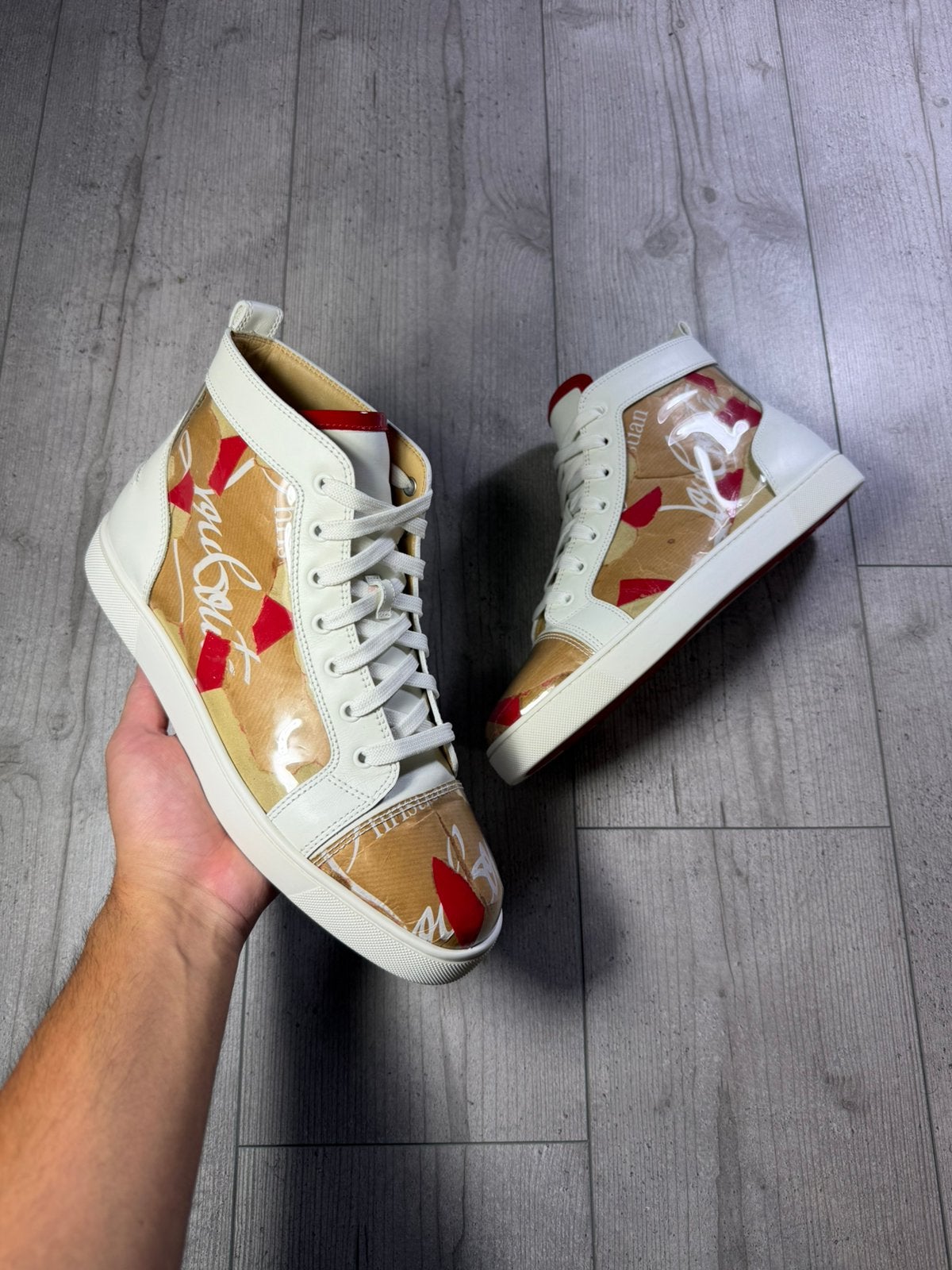Christian louboutin, Wit, Ophalen of Verzenden, Sneakers of Gympen, Gedragen