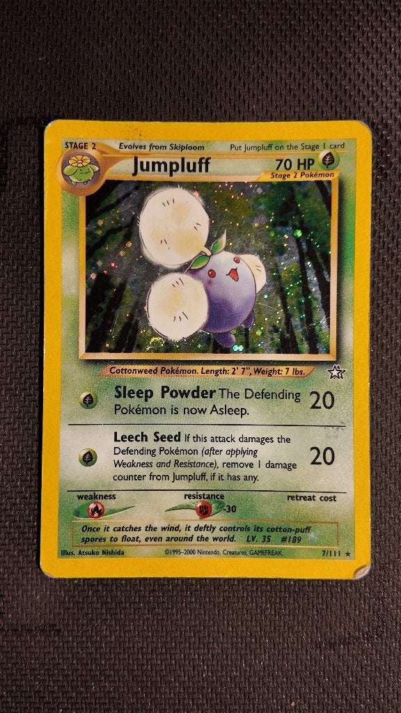 Jumpluff 7 Neo Genesis | Pokemon kaart, Ophalen, Zo goed als nieuw, Losse kaart, Foil