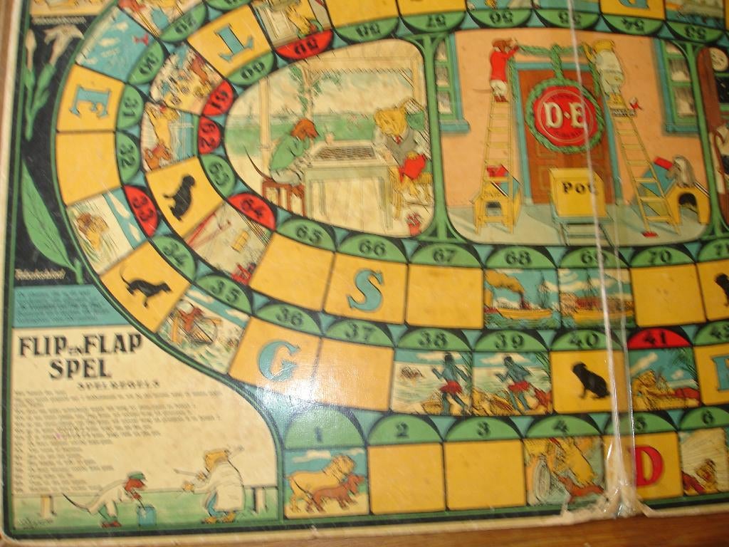 bordspel (oud) flip en flap spel, Hobby en Vrije tijd, Gezelschapsspellen | Bordspellen, Ophalen, Gebruikt