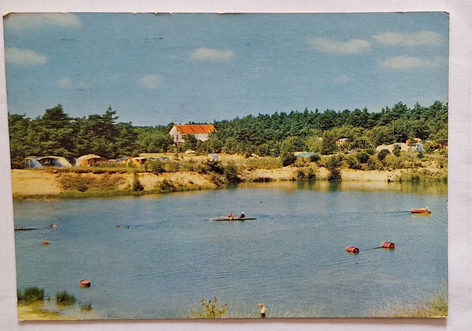 Oude ansichtkaart Camping De Maasvaller Arcen (Limburg), Ophalen of Verzenden