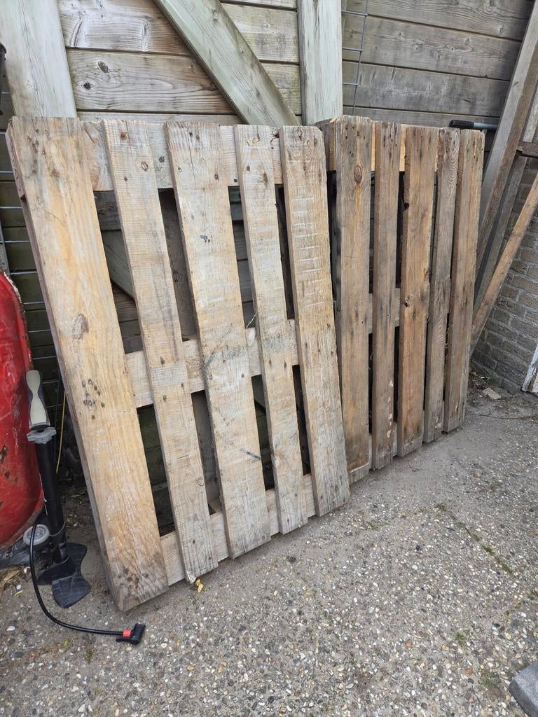 Pallets 3 stuks, Tuin en Terras, Palen, Balken en Planken, Ophalen, Gebruikt, Minder dan 180 cm, Planken