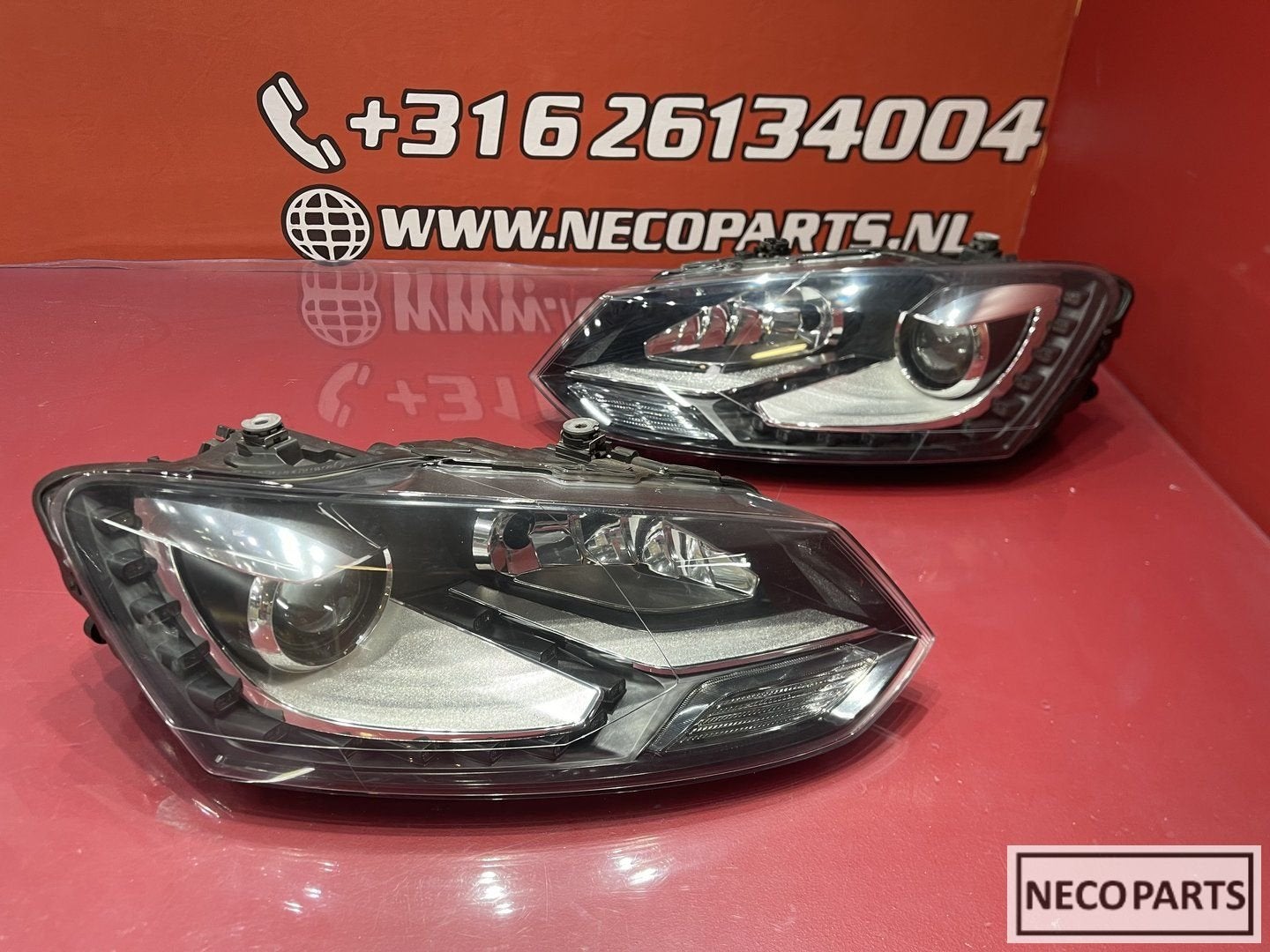VW POLO V 5 6R XENON LED KOPLAMP COMPLEET ORIGINEEL, Gebruikt, -, Volkswagen, -