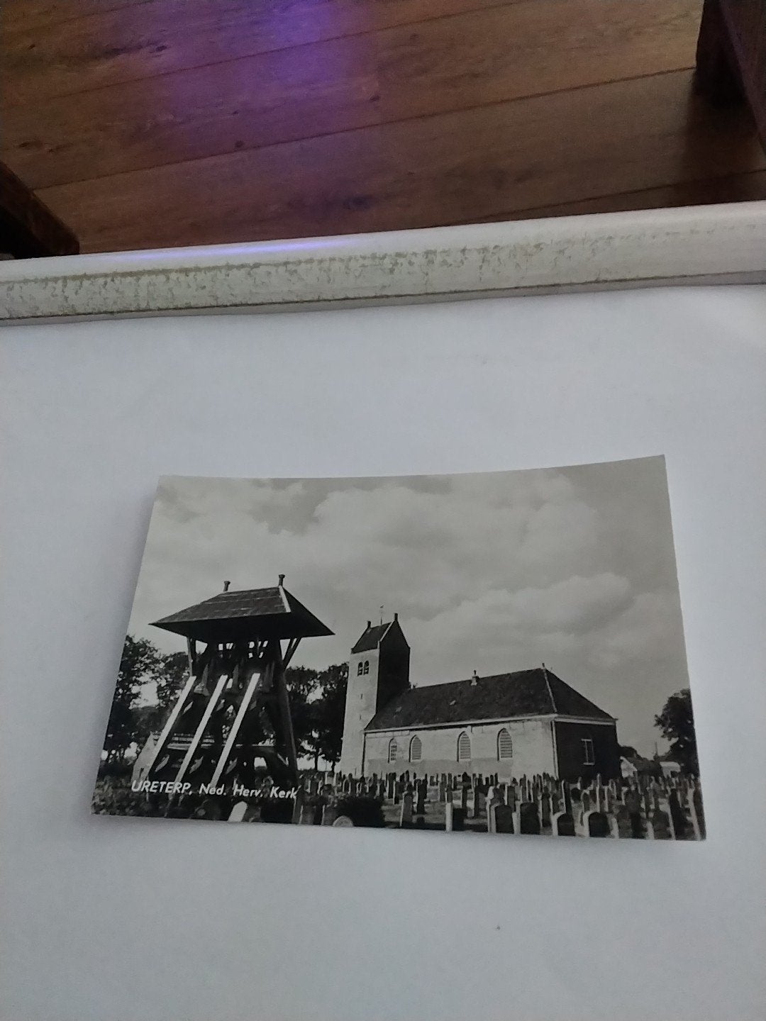 Oude Ansichtkaart Ureterp, Ned. Herv. Kerk, Verzamelen, Ophalen of Verzenden, 1940 tot 1960, Gelopen, Friesland