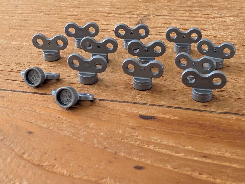 Lego opwind sleutels mat zilver 13x, Ophalen of Verzenden, Nieuw, Lego