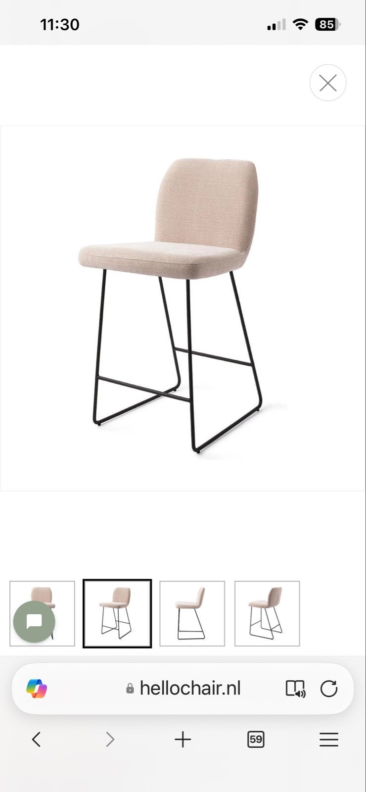 Set van 2 “Jesper Home” Barstoelen / barkrukken.Als nieuw !, Huis en Inrichting, Twee, Overige kleuren, Ophalen of Verzenden, Zo goed als nieuw