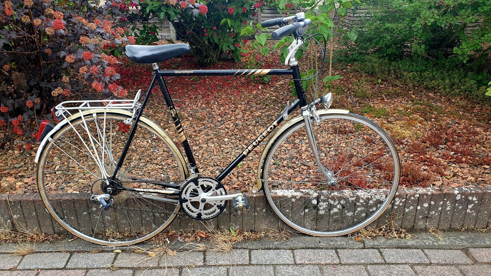 Peugeot Champagne Vintage Fiets Jaren '80  fr 62, 28 inch, Gebruikt, 10 tot 15 versnellingen, Velgrem