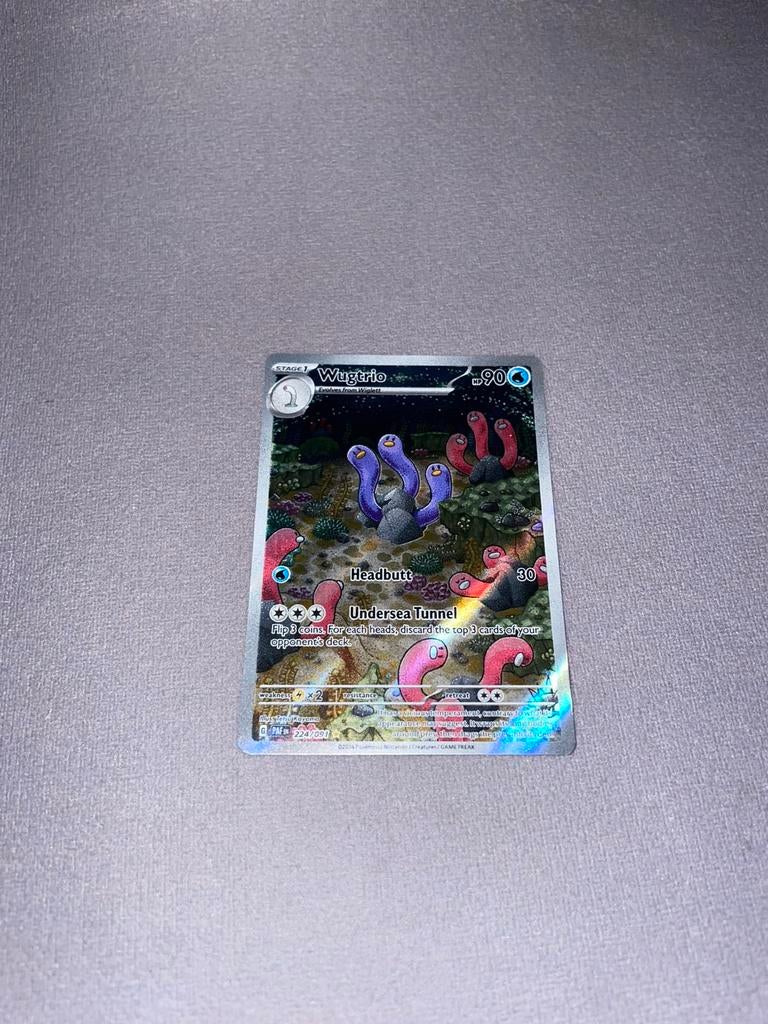 Pokemon Wugtrio illustration rare 224/091, Ophalen of Verzenden, Zo goed als nieuw