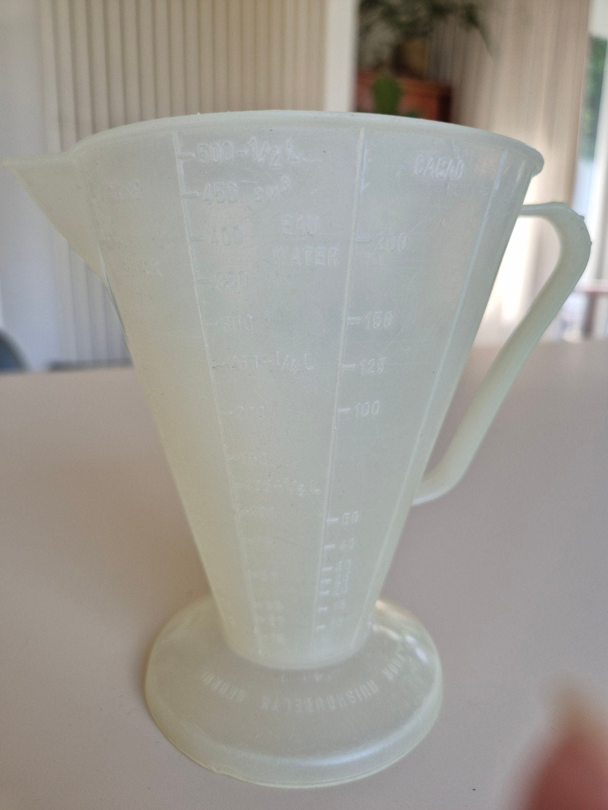Vintage kunststof maatbeker, merk Beccon plastics, Huis en Inrichting, Ophalen of Verzenden, Overige materialen, Overige stijlen