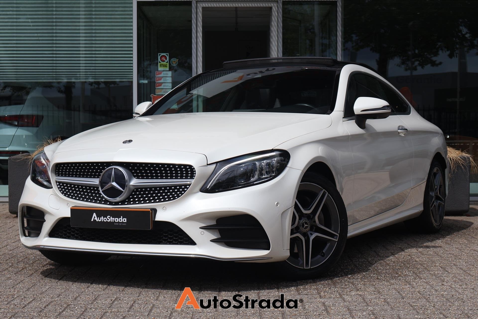 Mercedes C-Klasse Coupe C 180 AMG-Line 156pk | Stoelverwarmi, Auto's, Met garantie (alle), 4 stoelen, Wit, C-Klasse