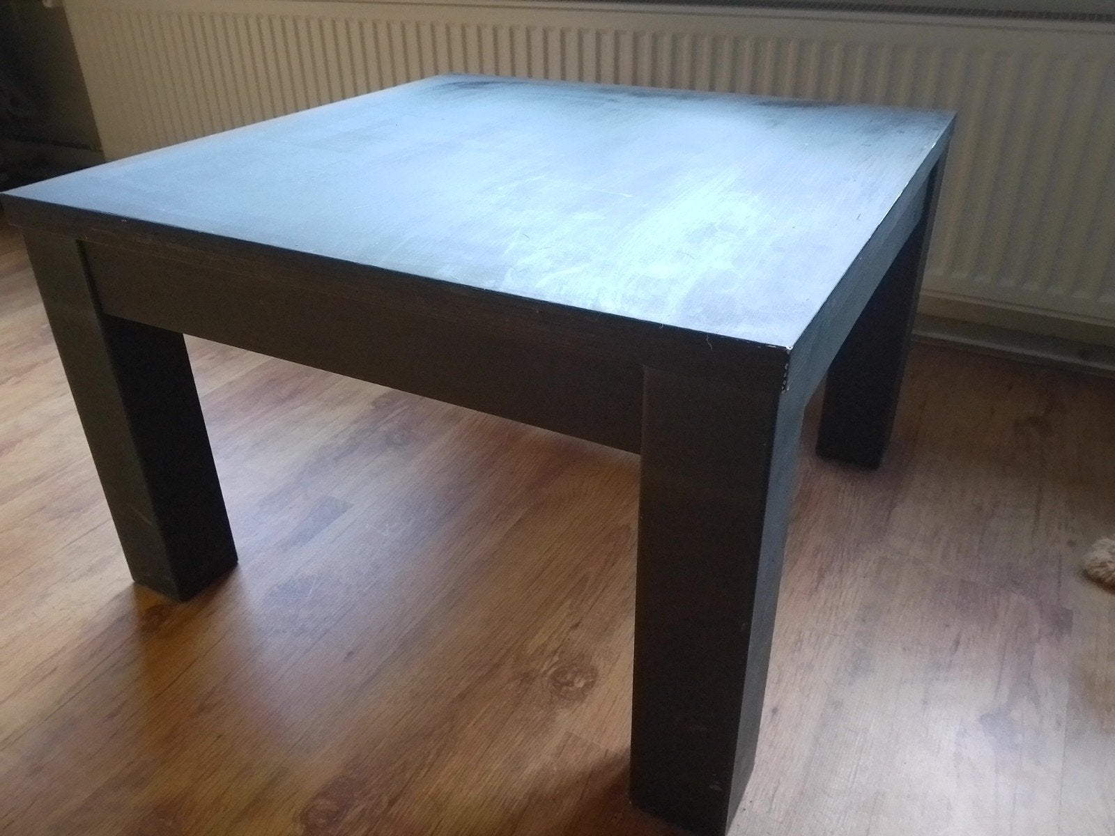 Zwart bijzettafeltje, Ophalen, Minder dan 45 cm, Gebruikt, Vierkant
