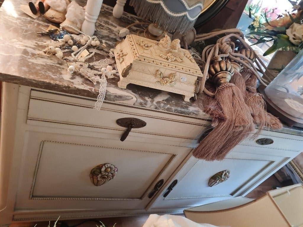 Antieke commode met marmeren blad foto 1 t/m 3, Ophalen