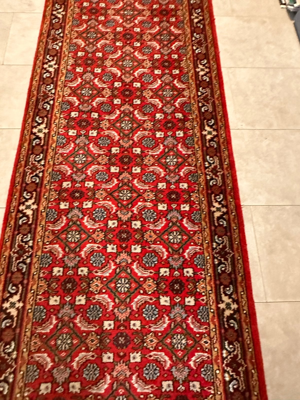 Handgemaakte Perzische tapijtloper - 260x70 cm, 200 cm of meer, Zo goed als nieuw, Rechthoekig, Rood