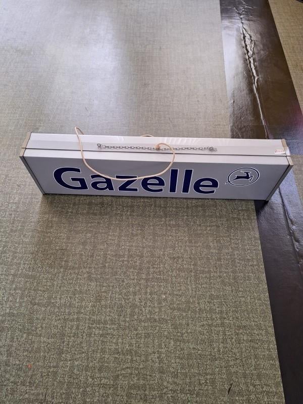 Gazelle Lichtbak - Reclamebord, Ophalen, Zo goed als nieuw, Lichtbak of (neon) lamp