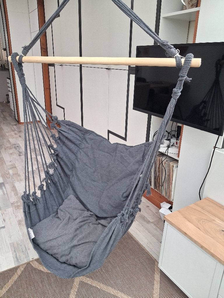 hangstoel donkergrijs, Ophalen, Gebruikt, Overige materialen