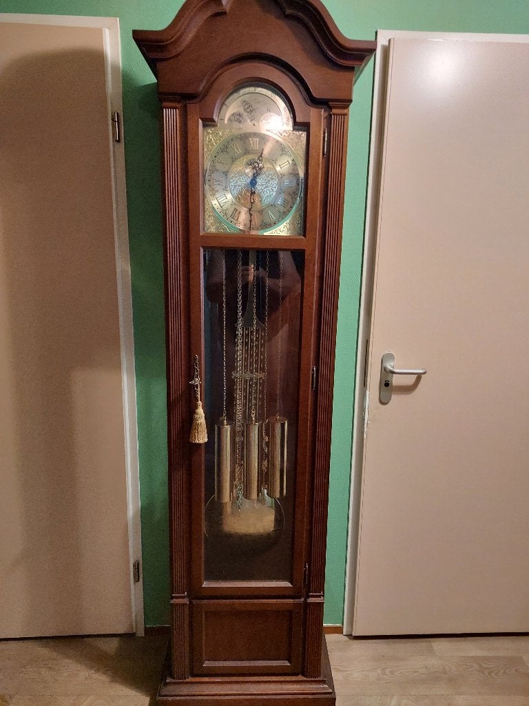staande klok EXCLUSIEF MODEL 3 MELODIEEN, Antiek en Kunst, Antiek | Klokken, Ophalen