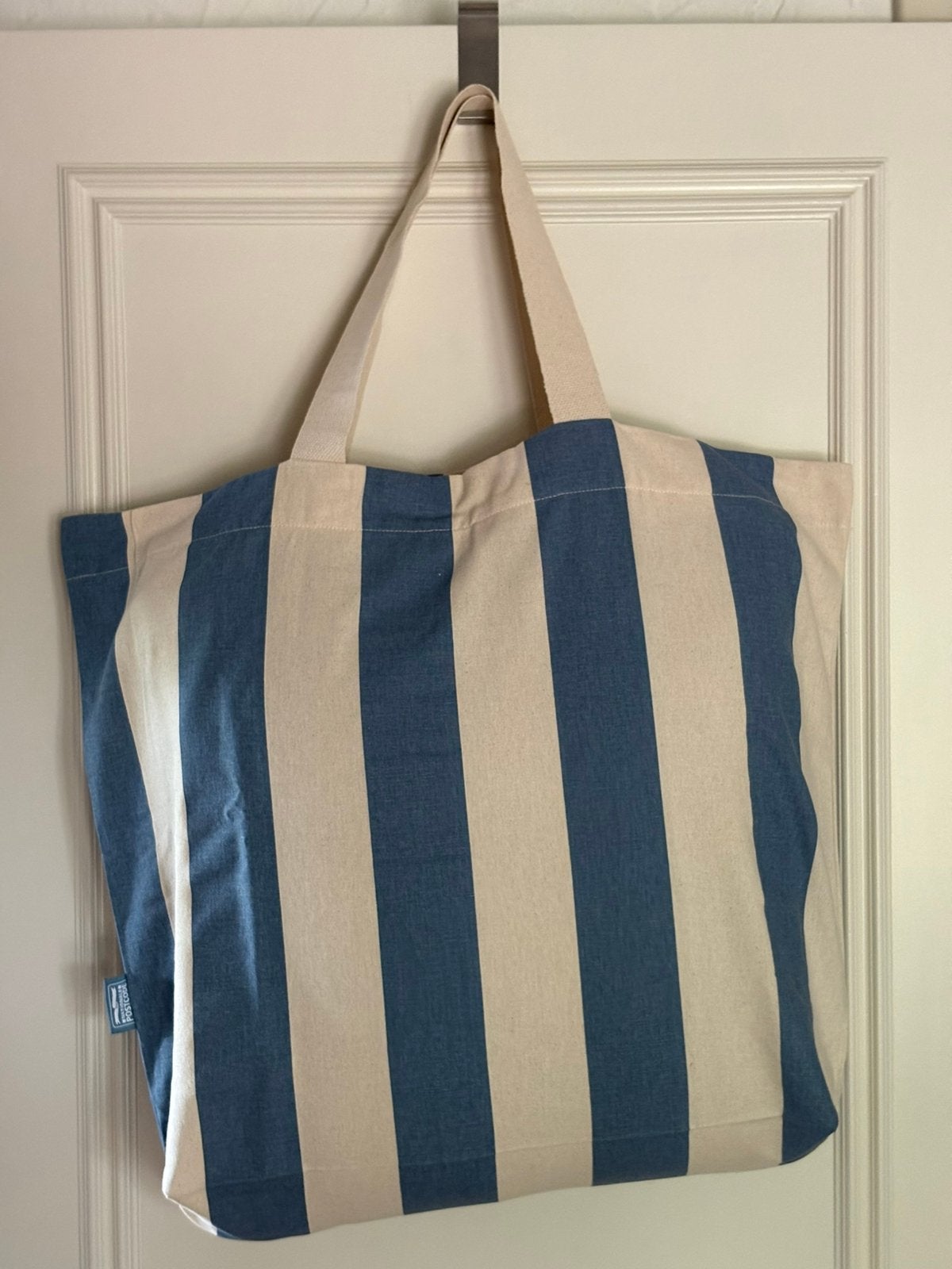 Grote Stoffen strandtas van Postcode Loterij., 30 cm of meer, Blauw, Ophalen of Verzenden, Nieuw