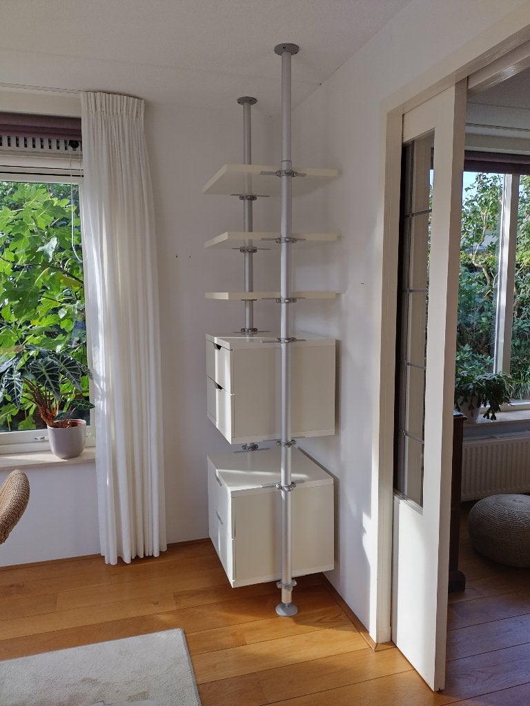 Stolmen IKEA kast met twee ladeblokken en planken, Huis en Inrichting, Ophalen, Gebruikt