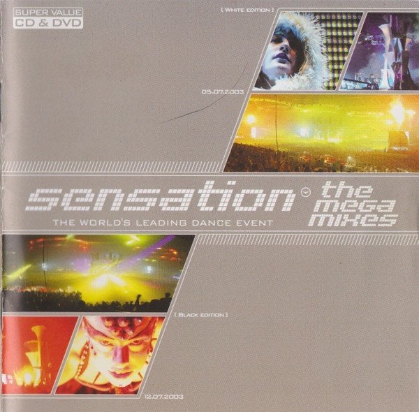 Sensation The Mega Mixes CD & DVD - White & Black Edition, Gebruikt, Inclusief doosje, Dance, Ophalen of Verzenden
