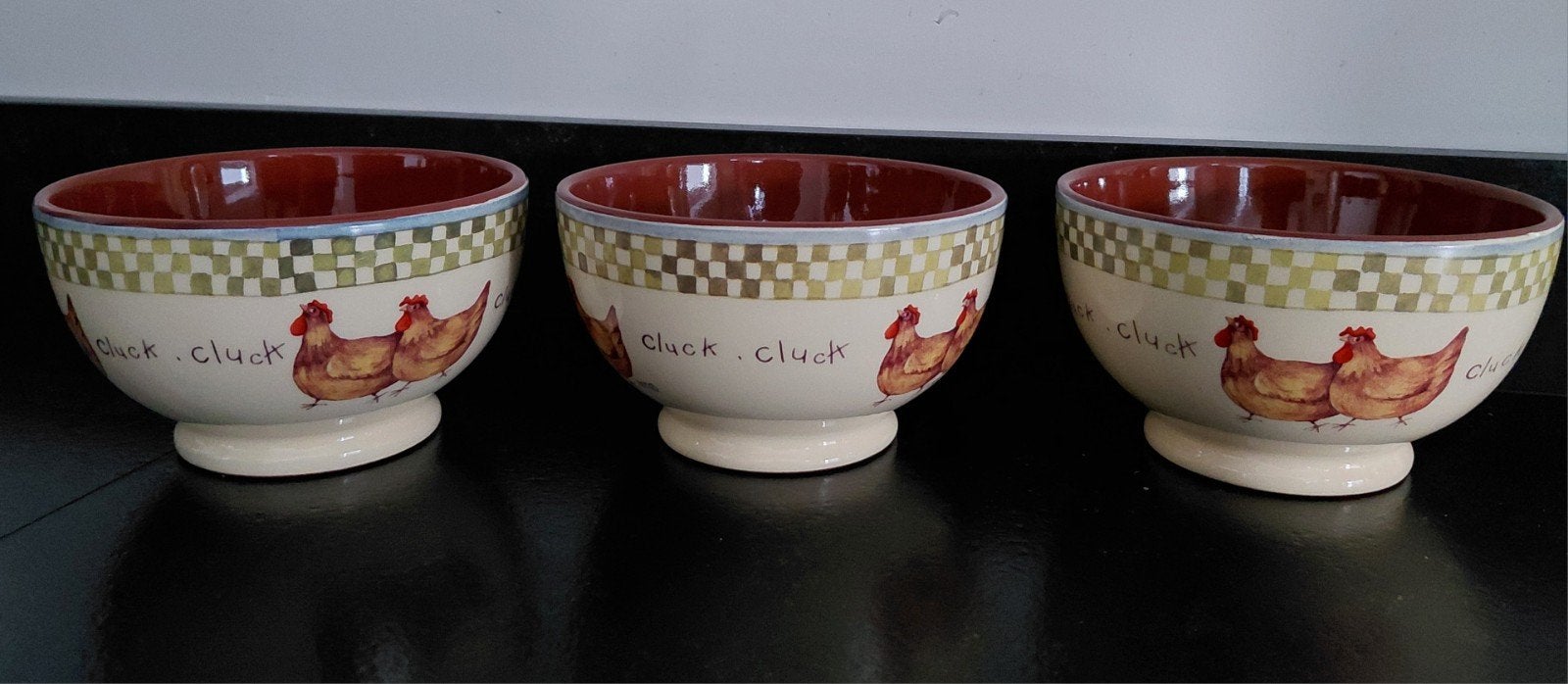 3 schaaltjes chicken  jet by ter steege ZGAN, Ophalen of Verzenden, Overige stijlen, Aardewerk, Schaal of Schalen