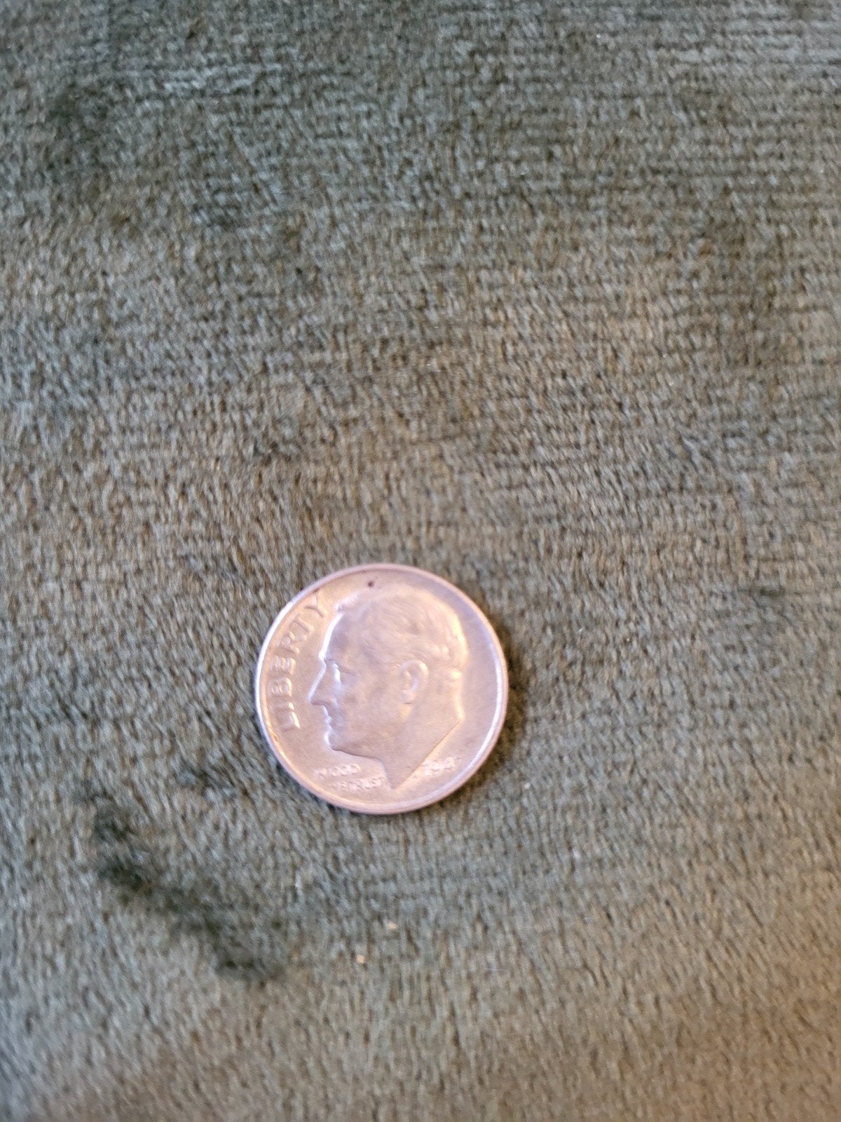 Zilveren Amerikaanse 1947 Roosevelt Dime (10 cent), Postzegels en Munten, Ophalen of Verzenden, Noord-Amerika, Losse munt, Zilver