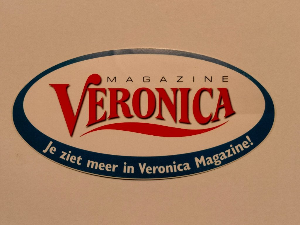 Veronica Magazine vintage radio televisie tv sticker RARE, Verzamelen, Verzenden, Gebruikt, Overige typen