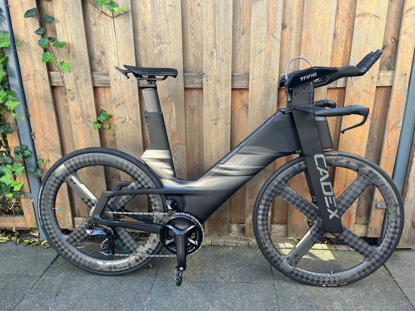 Cadex Triathlonfiets, Maat L - met Top Upgrades, Carbon, Heren, 57 tot 61 cm, Meer dan 20 versnellingen