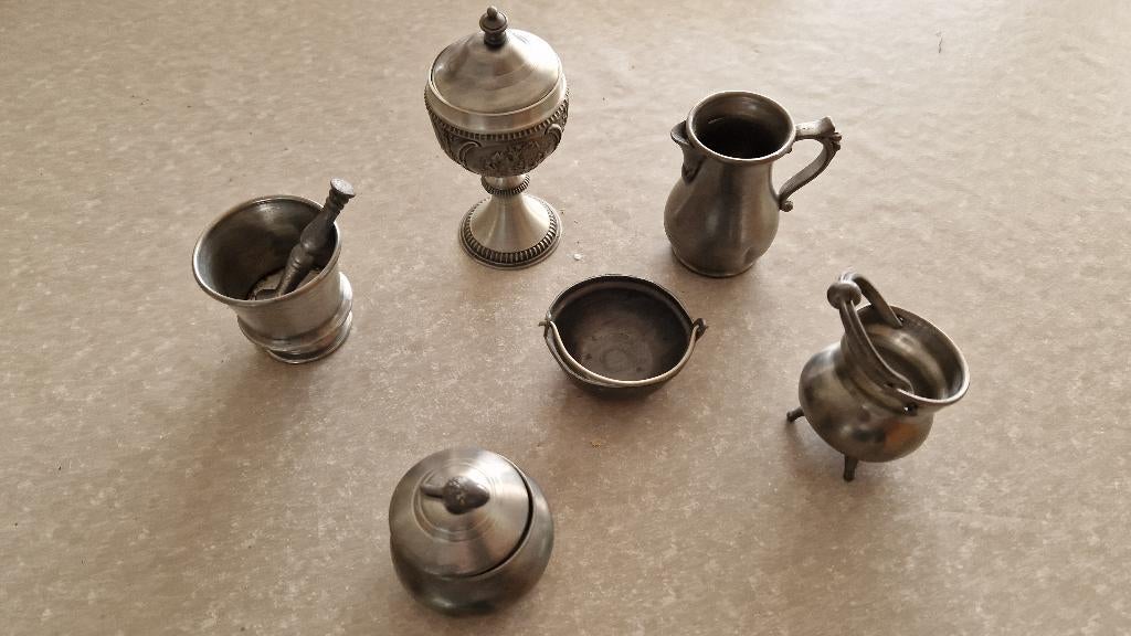 antieke tinnen miniaturen, Antiek en Kunst, Ophalen of Verzenden