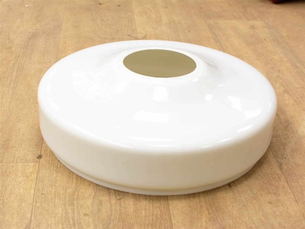 opaline lampenkap 27617, Huis en Inrichting, Gebruikt, Wit, Rond, Ophalen of Verzenden