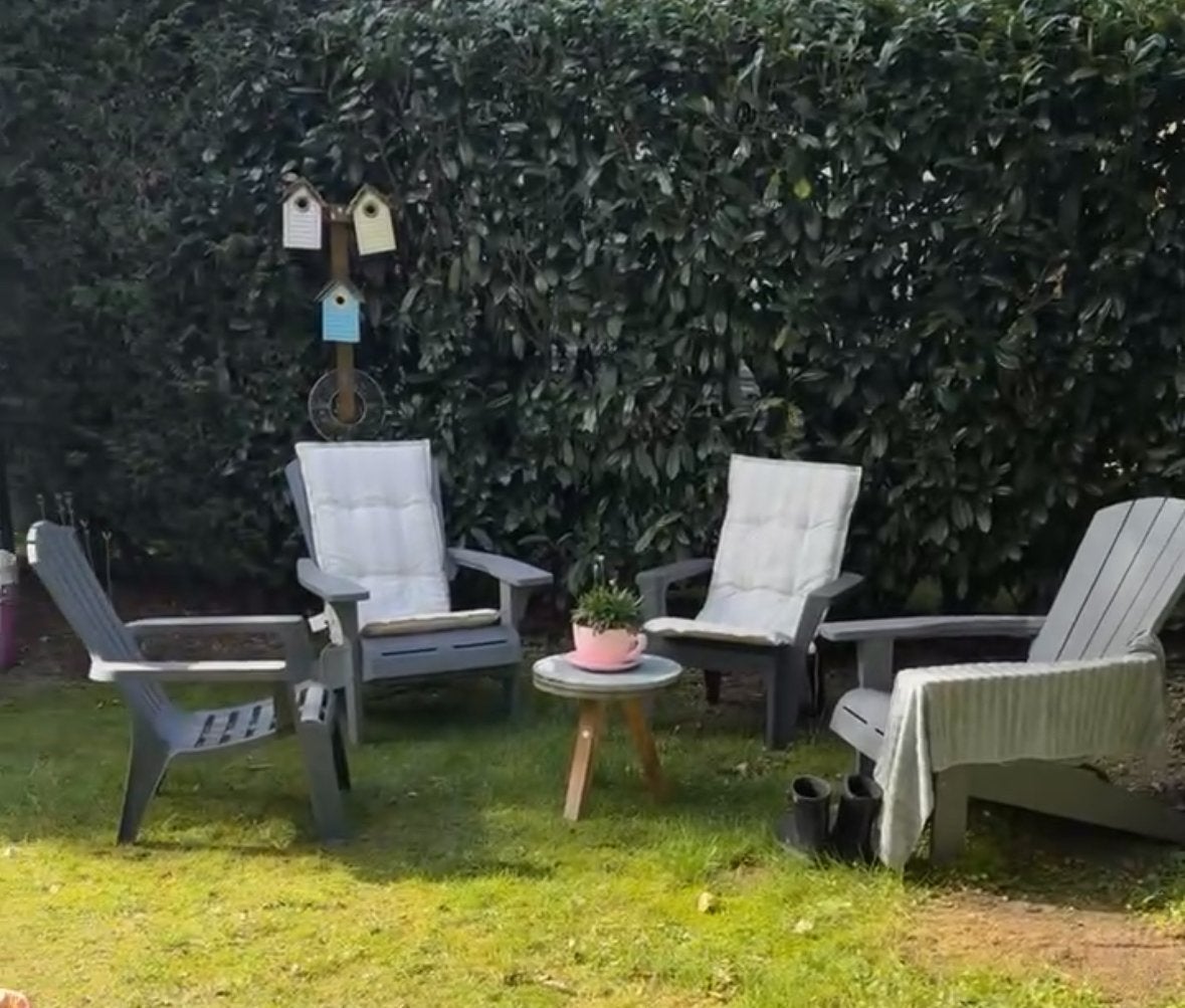 Comfortabele tuinstoelen GRATIS AF TE HALEN, Ophalen, 4 zitplaatsen, Kunststof, Gebruikt