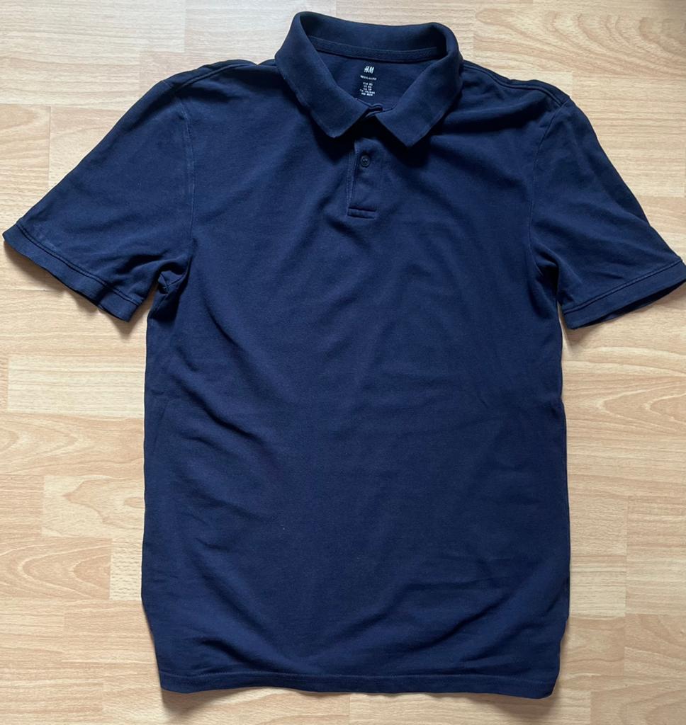 2 H&M poloshirts heren maat XS, Kleding | Heren, Polo's, Verzenden, Zo goed als nieuw, Maat 46 (S) of kleiner, Blauw